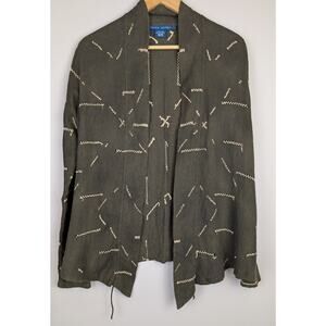 Vintage Ralph Lauren Southwestern Stitch Cotton Linen Cardigan Sweater L